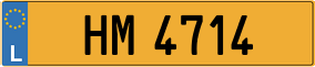 Trailer License Plate